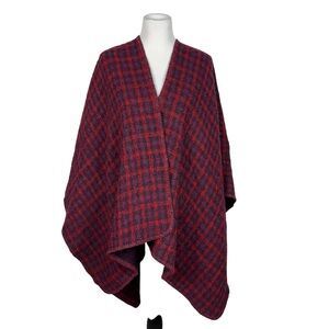 Boyne Valley Weavers Handmade Ireland Cloak Cape Shawl Wrap Wool Blend Sweater